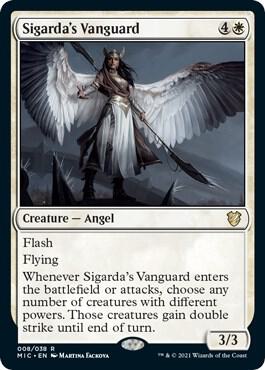 Sigarda's Vanguard - Commander: Innistrad: Midnight Hunt Magic: The Gathering trading card