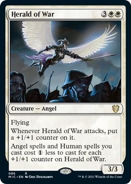 Herald of War trading card from Commander: Innistrad: Midnight Hunt Herald of War - Commander: Innistrad: Midnight Hunt Magic: The Gathering trading card