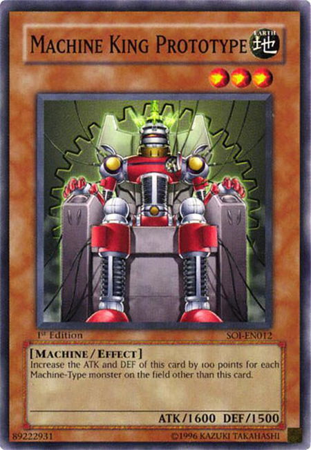 Machine King Prototype trading card from Shadow of Infinity Machine King Prototype - Shadow of Infinity YuGiOh trading card