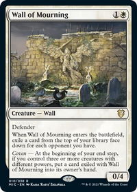 Wall of Mourning - Commander: Innistrad: Midnight Hunt (MIC) #10 - Rare Magic: The Gathering Trading Card