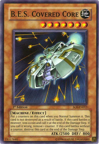 B.E.S. Covered Core trading card from Shadow of Infinity B.E.S. Covered Core - Shadow of Infinity YuGiOh trading card