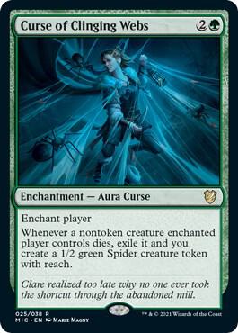 Curse of Clinging Webs - Commander: Innistrad: Midnight Hunt Magic: The Gathering trading card