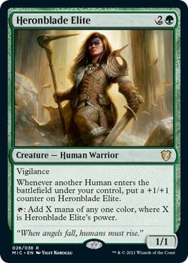 Heronblade Elite trading card from Commander: Innistrad: Midnight Hunt Heronblade Elite - Commander: Innistrad: Midnight Hunt Magic: The Gathering trading card