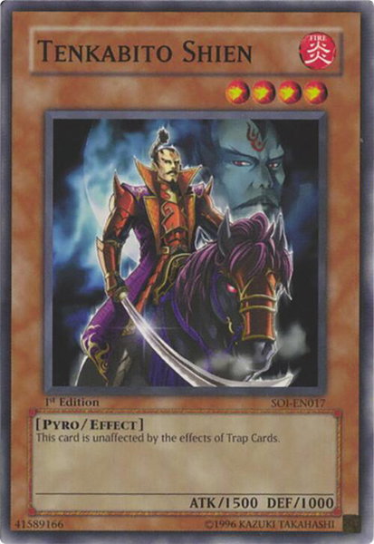 Tenkabito Shien trading card from Shadow of Infinity Tenkabito Shien - Shadow of Infinity YuGiOh trading card