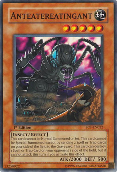 Anteatereatingant trading card from Shadow of Infinity Anteatereatingant - Shadow of Infinity YuGiOh trading card