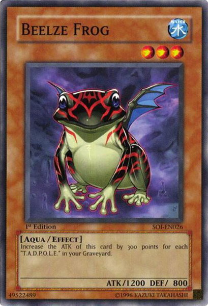 Beelze Frog trading card from Shadow of Infinity Beelze Frog - Shadow of Infinity YuGiOh trading card