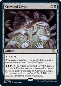 Crowded Crypt - Commander: Innistrad: Midnight Hunt (MIC) #17 - Rare Magic: The Gathering Trading Card