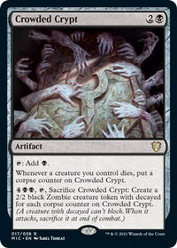 Crowded Crypt - Commander: Innistrad: Midnight Hunt (MIC) #17 - Rare Magic: The Gathering Trading Card