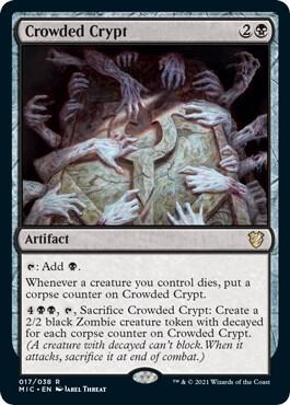 Crowded Crypt trading card from Commander: Innistrad: Midnight Hunt Crowded Crypt - Commander: Innistrad: Midnight Hunt Magic: The Gathering trading card