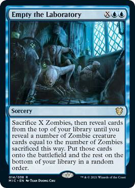Empty the Laboratory trading card from Commander: Innistrad: Midnight Hunt Empty the Laboratory - Commander: Innistrad: Midnight Hunt Magic: The Gathering trading card
