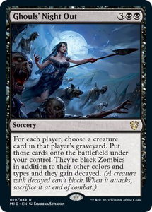 Ghouls' Night Out - Commander: Innistrad: Midnight Hunt (MIC) #19 - Rare Magic: The Gathering Trading Card