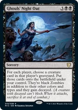 Ghouls' Night Out trading card from Commander: Innistrad: Midnight Hunt Ghouls' Night Out - Commander: Innistrad: Midnight Hunt Magic: The Gathering trading card