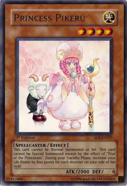 Princess Pikeru trading card from Shadow of Infinity Princess Pikeru - Shadow of Infinity YuGiOh trading card