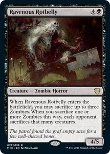 Ravenous Rotbelly - Commander: Innistrad: Midnight Hunt (MIC) #22 - Rare Magic: The Gathering Trading Card