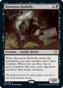 Ravenous Rotbelly trading card from Commander: Innistrad: Midnight Hunt Ravenous Rotbelly - Commander: Innistrad: Midnight Hunt Magic: The Gathering trading card