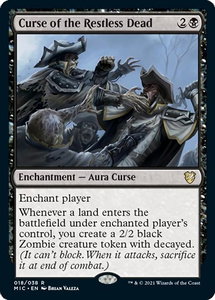 Curse of the Restless Dead - Commander: Innistrad: Midnight Hunt (MIC) #18 - Rare Magic: The Gathering Trading Card