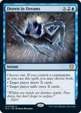 Drown in Dreams trading card from Commander: Innistrad: Midnight Hunt Drown in Dreams - Commander: Innistrad: Midnight Hunt Magic: The Gathering trading card