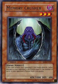 Memory Crusher - Shadow of Infinity (SOI) #SOI-EN029 - Rare YuGiOh Trading Card