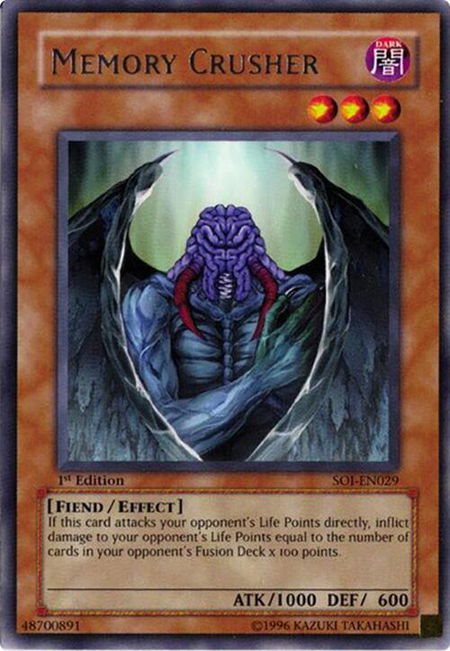 Memory Crusher - Shadow of Infinity YuGiOh trading card