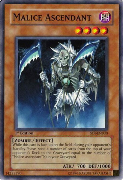 Malice Ascendant trading card from Shadow of Infinity Malice Ascendant - Shadow of Infinity YuGiOh trading card