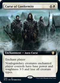 Curse of Conformity (Extended Art) - Commander: Innistrad: Midnight Hunt (MIC) #44 - Rare Magic: The Gathering Trading Card