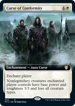 Curse of Conformity (Extended Art) - Commander: Innistrad: Midnight Hunt Magic: The Gathering trading card