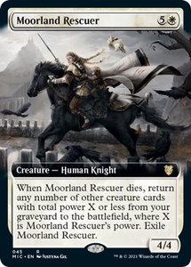 Moorland Rescuer (Extended Art) - Commander: Innistrad: Midnight Hunt (MIC) #45 - Rare Magic: The Gathering Trading Card