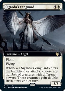 Sigarda's Vanguard (Extended Art) - Commander: Innistrad: Midnight Hunt (MIC) #46 - Rare Magic: The Gathering Trading Card
