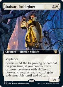 Stalwart Pathlighter (Extended Art) - Commander: Innistrad: Midnight Hunt (MIC) #47 - Rare Magic: The Gathering Trading Card
