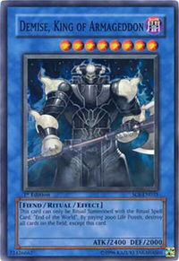 Demise, King of Armageddon - Shadow of Infinity (SOI) #SOI-EN035 - Super Rare YuGiOh Trading Card
