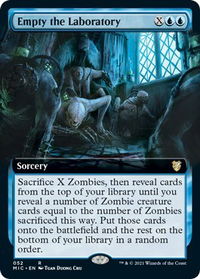 Empty the Laboratory (Extended Art) - Commander: Innistrad: Midnight Hunt (MIC) #52 - Rare Magic: The Gathering Trading Card