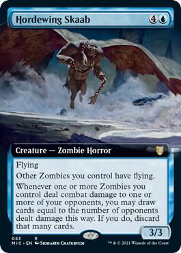 Hordewing Skaab (Extended Art) - Commander: Innistrad: Midnight Hunt Magic: The Gathering trading card