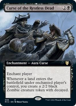 Curse of the Restless Dead (Extended Art) trading card from Commander: Innistrad: Midnight Hunt Curse of the Restless Dead (Extended Art) - Commander: Innistrad: Midnight Hunt Magic: The Gathering trading card