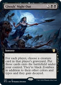 Ghouls' Night Out (Extended Art) - Commander: Innistrad: Midnight Hunt (MIC) #57 - Rare Magic: The Gathering Trading Card