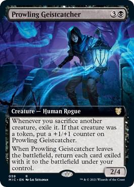 Prowling Geistcatcher (Extended Art) trading card from Commander: Innistrad: Midnight Hunt Prowling Geistcatcher (Extended Art) - Commander: Innistrad: Midnight Hunt Magic: The Gathering trading card