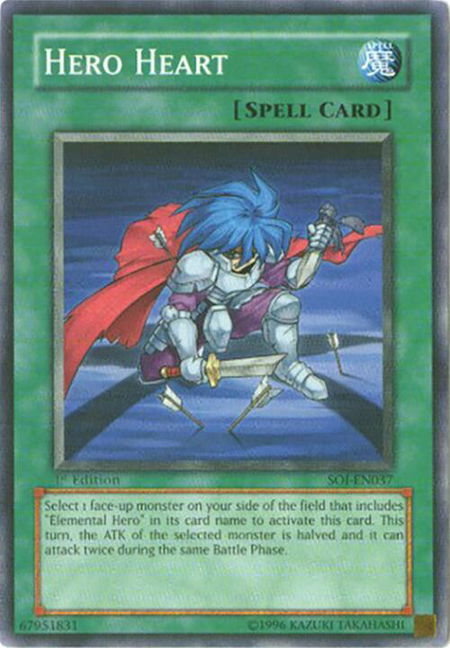 Hero Heart trading card from Shadow of Infinity Hero Heart - Shadow of Infinity YuGiOh trading card