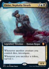 Eloise, Nephalia Sleuth (Extended Art) - Commander: Innistrad: Midnight Hunt (MIC) #41 - Mythic Magic: The Gathering Trading Card