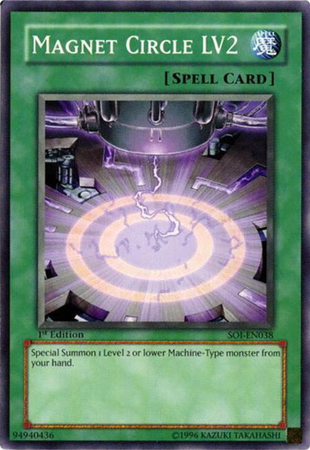 Magnet Circle LV2 trading card from Shadow of Infinity Magnet Circle LV2 - Shadow of Infinity YuGiOh trading card