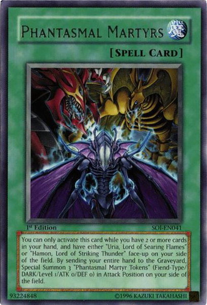 Phantasmal Martyrs trading card from Shadow of Infinity Phantasmal Martyrs - Shadow of Infinity YuGiOh trading card
