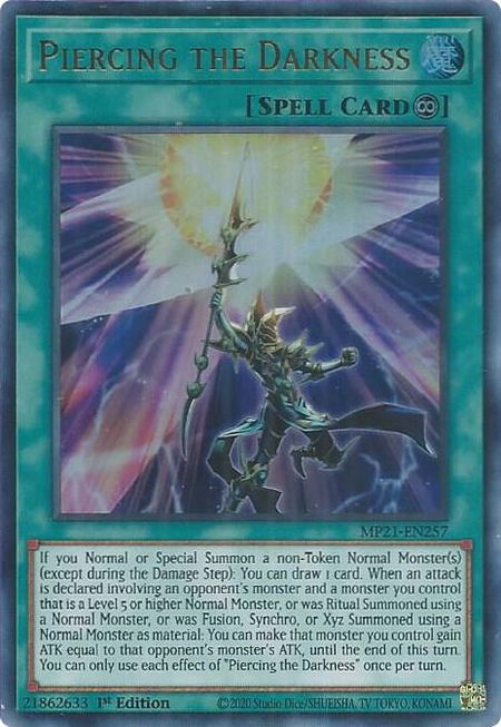 Piercing the Darkness - 2021 Tin of Ancient Battles YuGiOh trading card