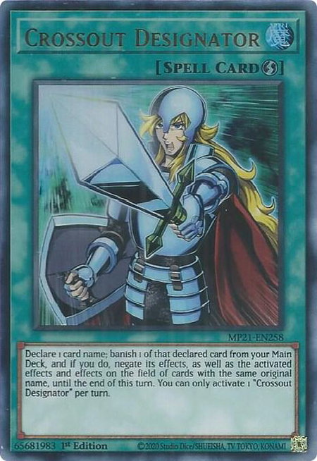 Crossout Designator - 2021 Tin of Ancient Battles YuGiOh trading card