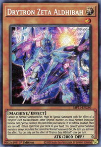 Drytron Zeta Aldhibah - 2021 Tin of Ancient Battles (MP21) #MP21-EN240 - Prismatic Secret Rare YuGiOh Trading Card
