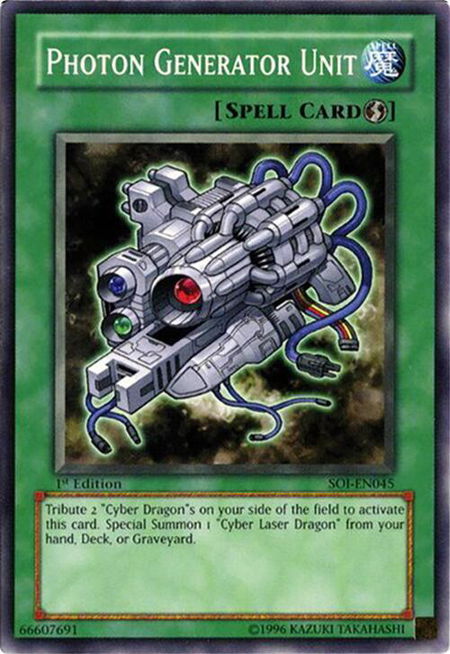 Photon Generator Unit trading card from Shadow of Infinity Photon Generator Unit - Shadow of Infinity YuGiOh trading card
