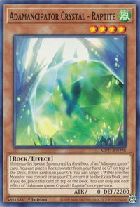 Adamancipator Crystal - Raptite - 2021 Tin of Ancient Battles (MP21) #MP21-EN228 - Common / Short Print YuGiOh Trading Card