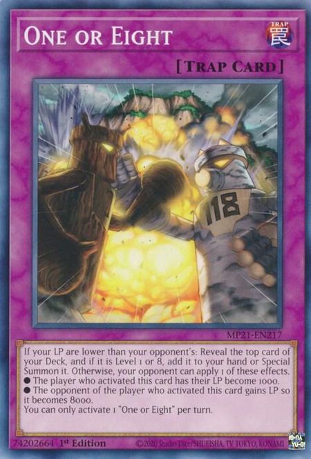One or Eight - 2021 Tin of Ancient Battles YuGiOh trading card