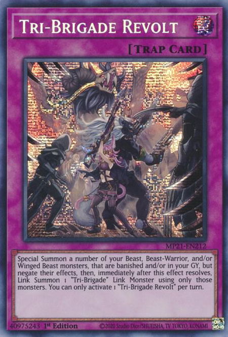 Tri-Brigade Revolt trading card from 2021 Tin of Ancient Battles Tri-Brigade Revolt - 2021 Tin of Ancient Battles YuGiOh trading card
