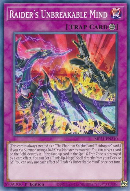 Raider's Unbreakable Mind - 2021 Tin of Ancient Battles YuGiOh trading card
