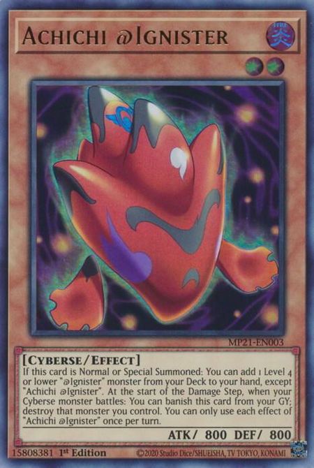 Achichi @Ignister - 2021 Tin of Ancient Battles YuGiOh trading card