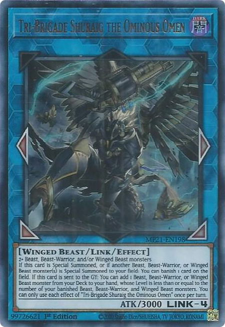 Tri-Brigade Shuraig the Ominous Omen - 2021 Tin of Ancient Battles YuGiOh trading card