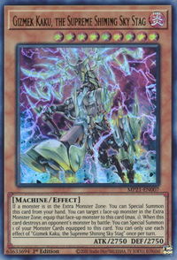 Gizmek Kaku, the Supreme Shining Sky Stag - 2021 Tin of Ancient Battles (MP21) #MP21-EN007 - Ultra Rare YuGiOh Trading Card